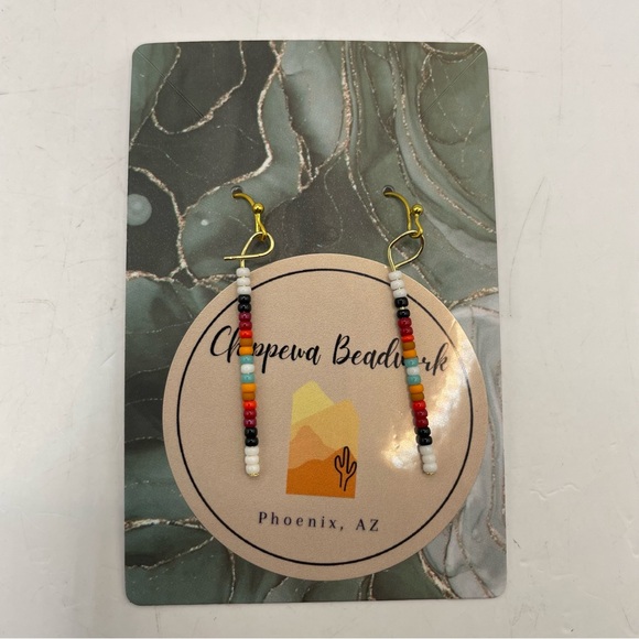 chippewa beadworks Jewelry - Beaded dangling festival earrings